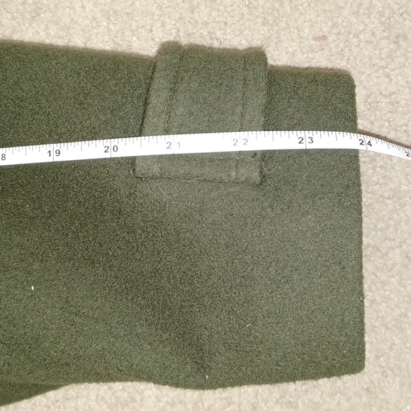 L.L.Bean Classic Lambswool Polo Coat, Three-Quarter Green Women Size 20 Petite - Picture 15 of 16